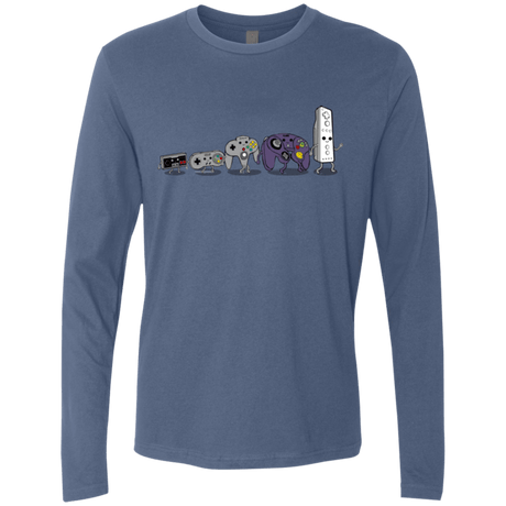 T-Shirts Indigo / Small Evolution controller NES Men's Premium Long Sleeve