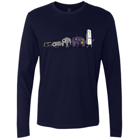 T-Shirts Midnight Navy / Small Evolution controller NES Men's Premium Long Sleeve