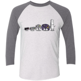 T-Shirts Heather White/Premium Heather / X-Small Evolution controller NES Triblend 3/4 Sleeve