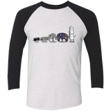 T-Shirts Heather White/Vintage Black / X-Small Evolution controller NES Triblend 3/4 Sleeve