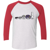 T-Shirts Heather White/Vintage Red / X-Small Evolution controller NES Triblend 3/4 Sleeve