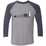 T-Shirts Premium Heather/ Vintage Navy / X-Small Evolution controller NES Triblend 3/4 Sleeve