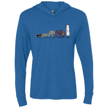 T-Shirts Vintage Royal / X-Small Evolution controller NES Triblend Long Sleeve Hoodie Tee