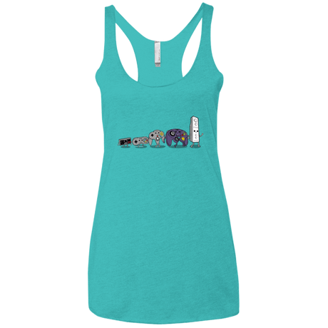 T-Shirts Tahiti Blue / X-Small Evolution controller NES Women's Triblend Racerback Tank