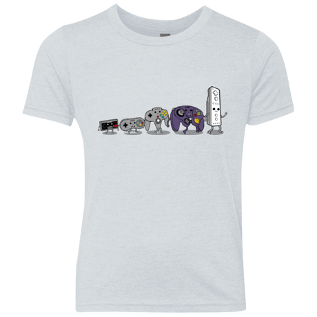 T-Shirts Heather White / YXS Evolution controller NES Youth Triblend T-Shirt