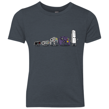 T-Shirts Vintage Navy / YXS Evolution controller NES Youth Triblend T-Shirt