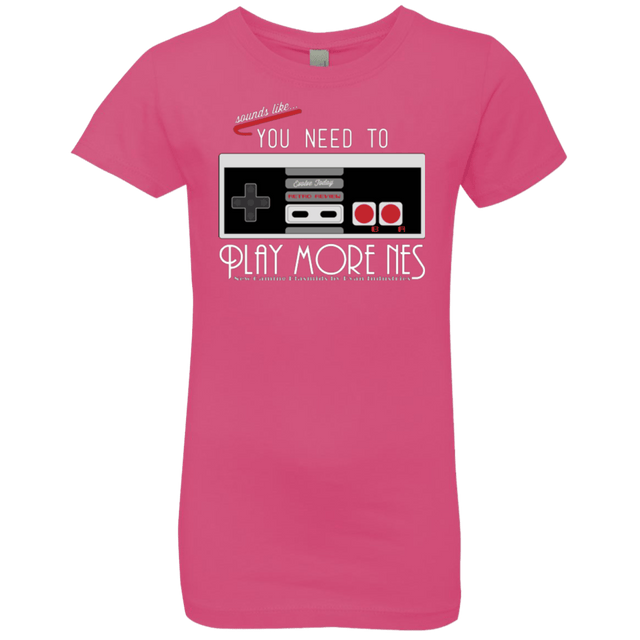 T-Shirts Hot Pink / YXS Evolve Today! Play More NES Girls Premium T-Shirt