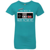 T-Shirts Tahiti Blue / YXS Evolve Today! Play More NES Girls Premium T-Shirt