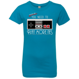 T-Shirts Turquoise / YXS Evolve Today! Play More NES Girls Premium T-Shirt