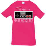 T-Shirts Hot Pink / 6 Months Evolve Today! Play More NES Infant Premium T-Shirt