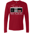 T-Shirts Cardinal / Small Evolve Today! Play More NES Men's Premium Long Sleeve