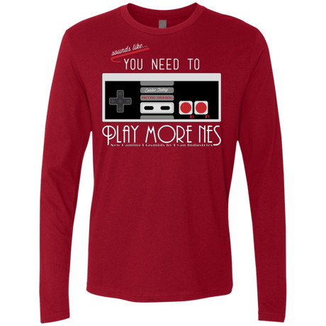 T-Shirts Cardinal / Small Evolve Today! Play More NES Men's Premium Long Sleeve