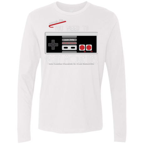 T-Shirts White / Small Evolve Today! Play More NES Men's Premium Long Sleeve