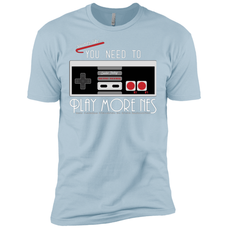 T-Shirts Light Blue / X-Small Evolve Today! Play More NES Men's Premium T-Shirt