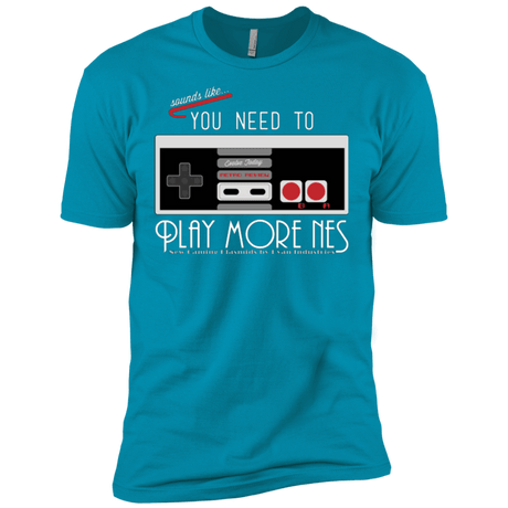 T-Shirts Turquoise / X-Small Evolve Today! Play More NES Men's Premium T-Shirt