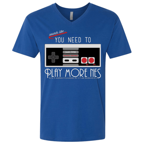T-Shirts Royal / X-Small Evolve Today! Play More NES Men's Premium V-Neck