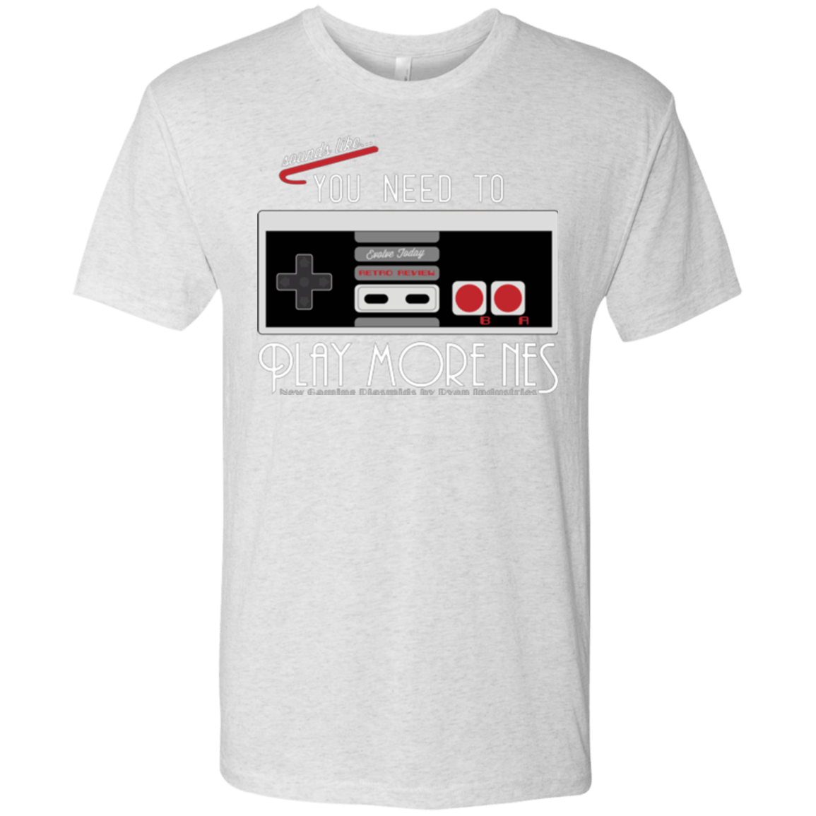 T-Shirts Heather White / Small Evolve Today! Play More NES Men's Triblend T-Shirt