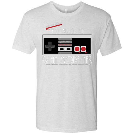 T-Shirts Heather White / Small Evolve Today! Play More NES Men's Triblend T-Shirt