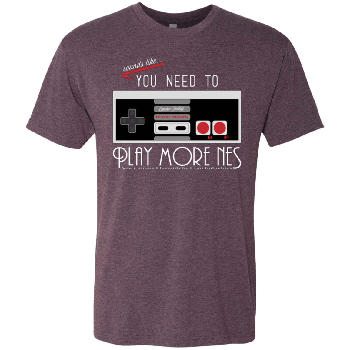 T-Shirts Vintage Purple / Small Evolve Today! Play More NES Men's Triblend T-Shirt