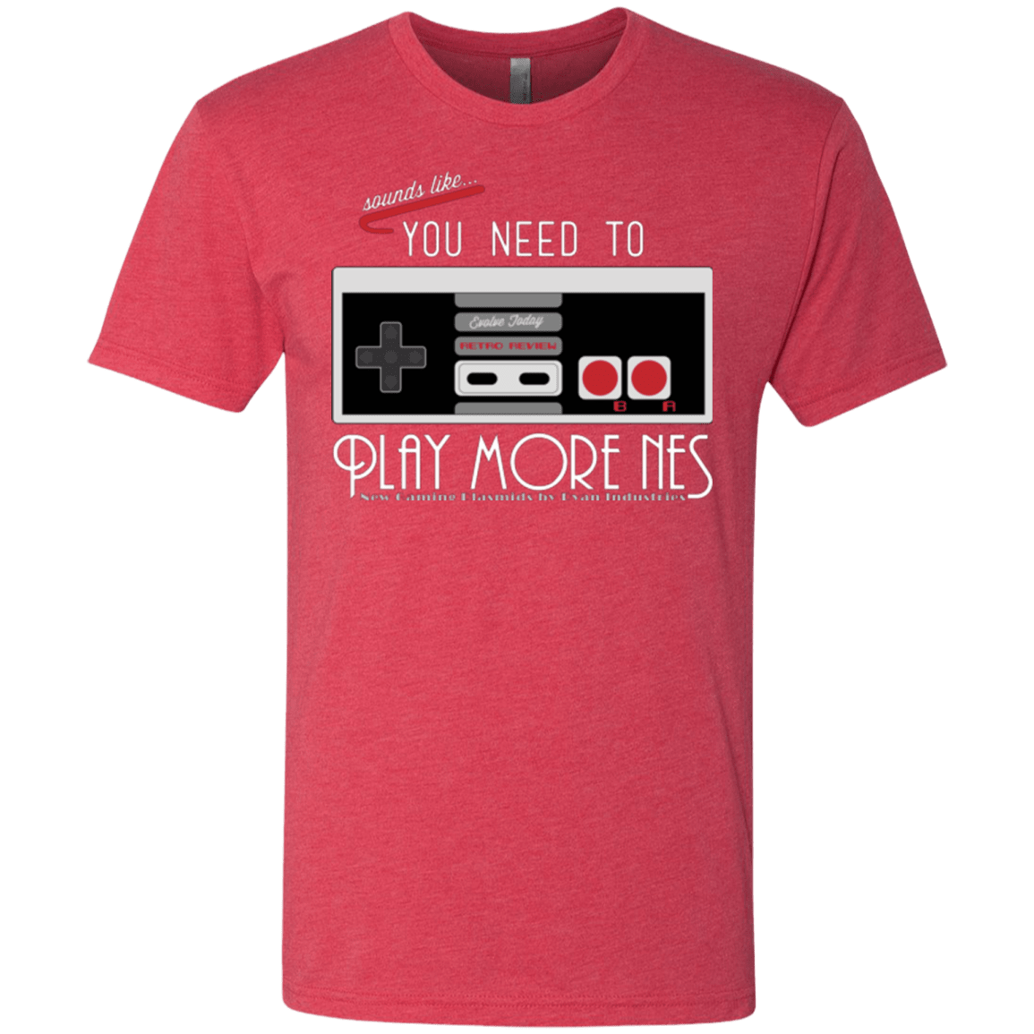 T-Shirts Vintage Red / Small Evolve Today! Play More NES Men's Triblend T-Shirt