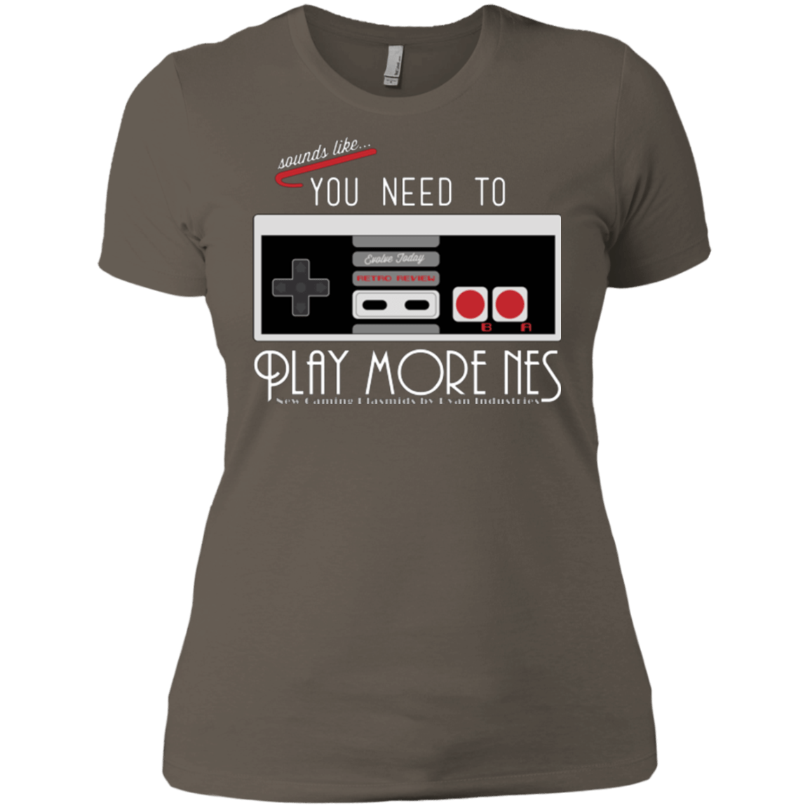 T-Shirts Warm Grey / X-Small Evolve Today! Play More NES Women's Premium T-Shirt