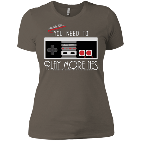 T-Shirts Warm Grey / X-Small Evolve Today! Play More NES Women's Premium T-Shirt