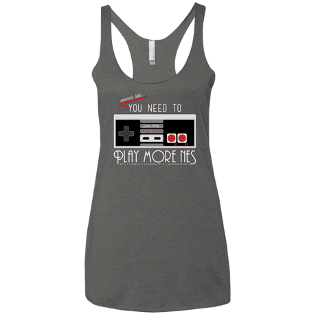 T-Shirts Premium Heather / X-Small Evolve Today! Play More NES Women's Triblend Racerback Tank