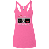 T-Shirts Vintage Pink / X-Small Evolve Today! Play More NES Women's Triblend Racerback Tank