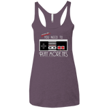 T-Shirts Vintage Purple / X-Small Evolve Today! Play More NES Women's Triblend Racerback Tank
