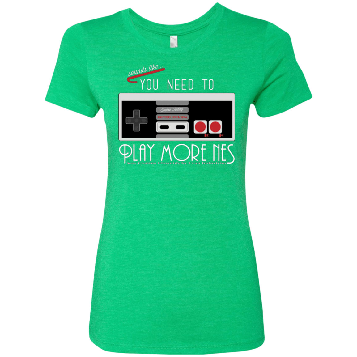 T-Shirts Envy / Small Evolve Today! Play More NES Women's Triblend T-Shirt