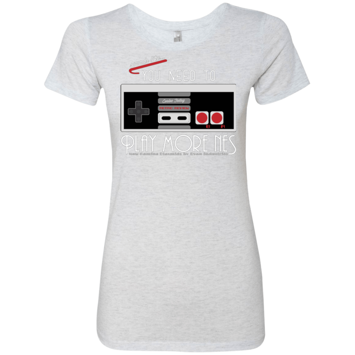 T-Shirts Heather White / Small Evolve Today! Play More NES Women's Triblend T-Shirt