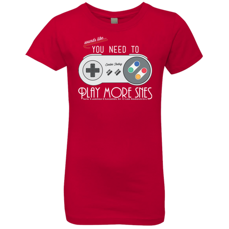 T-Shirts Red / YXS Evolve Today! Play More SNES Girls Premium T-Shirt