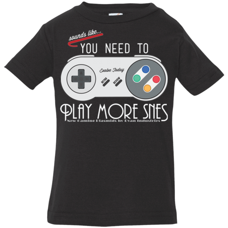 T-Shirts Black / 6 Months Evolve Today! Play More SNES Infant Premium T-Shirt