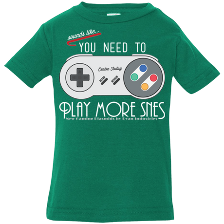 T-Shirts Kelly / 6 Months Evolve Today! Play More SNES Infant Premium T-Shirt