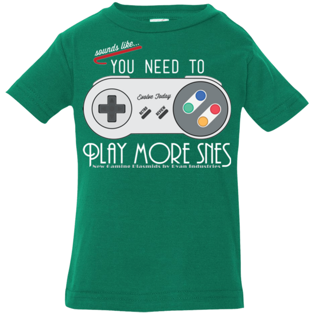 T-Shirts Kelly / 6 Months Evolve Today! Play More SNES Infant Premium T-Shirt