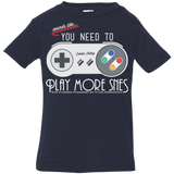 T-Shirts Navy / 6 Months Evolve Today! Play More SNES Infant Premium T-Shirt
