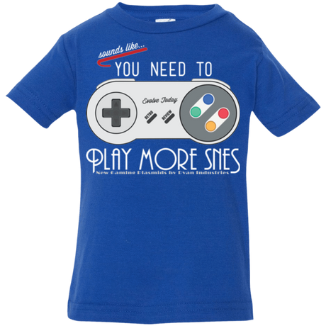 T-Shirts Royal / 6 Months Evolve Today! Play More SNES Infant Premium T-Shirt