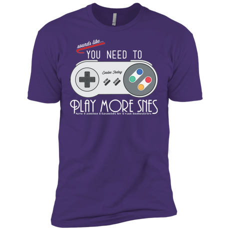 T-Shirts Purple / X-Small Evolve Today! Play More SNES Men's Premium T-Shirt