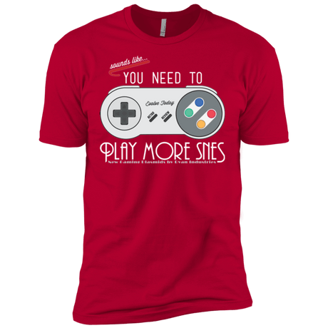 T-Shirts Red / X-Small Evolve Today! Play More SNES Men's Premium T-Shirt