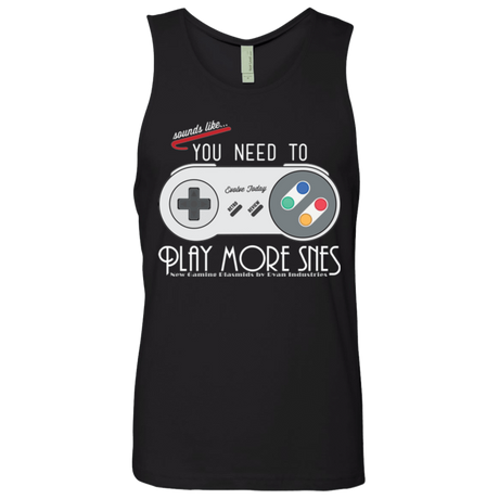 T-Shirts Black / Small Evolve Today! Play More SNES Men's Premium Tank Top