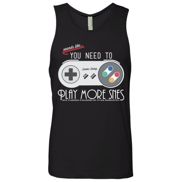 T-Shirts Black / Small Evolve Today! Play More SNES Men's Premium Tank Top