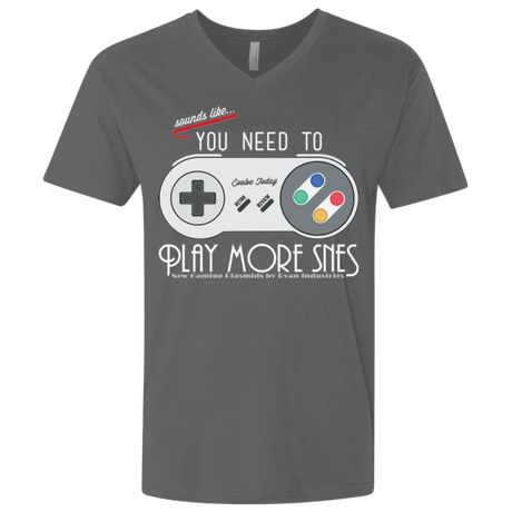 T-Shirts Heavy Metal / X-Small Evolve Today! Play More SNES Men's Premium V-Neck