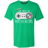 T-Shirts Envy / Small Evolve Today! Play More SNES Men's Triblend T-Shirt