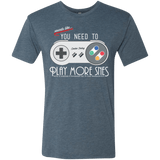 T-Shirts Indigo / Small Evolve Today! Play More SNES Men's Triblend T-Shirt