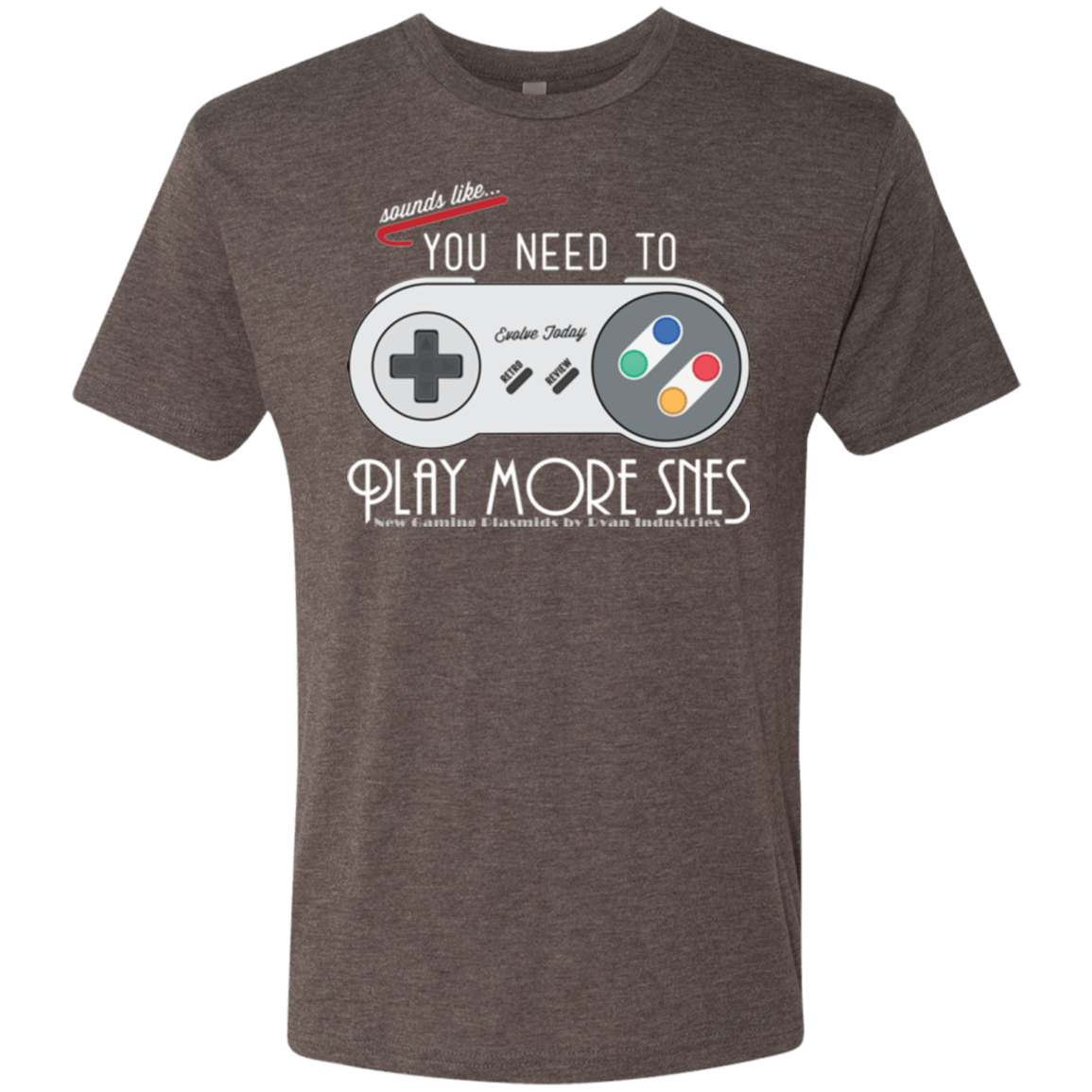 T-Shirts Macchiato / Small Evolve Today! Play More SNES Men's Triblend T-Shirt