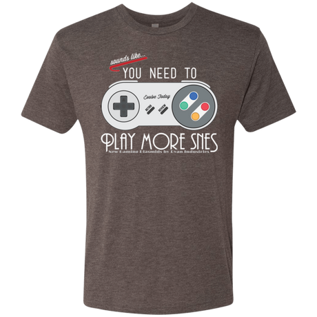 T-Shirts Macchiato / Small Evolve Today! Play More SNES Men's Triblend T-Shirt