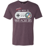 T-Shirts Vintage Purple / Small Evolve Today! Play More SNES Men's Triblend T-Shirt