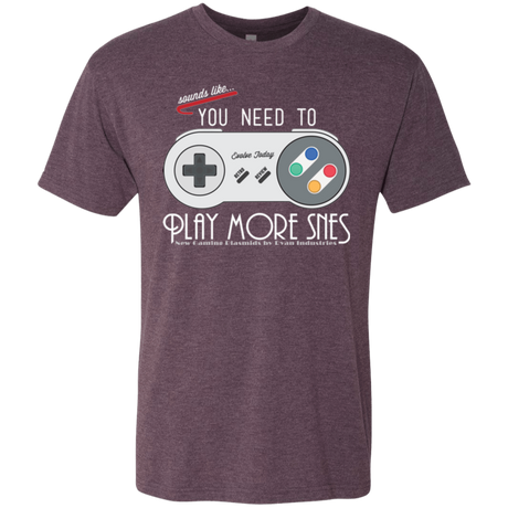 T-Shirts Vintage Purple / Small Evolve Today! Play More SNES Men's Triblend T-Shirt