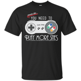 T-Shirts Black / Small Evolve Today! Play More SNES T-Shirt
