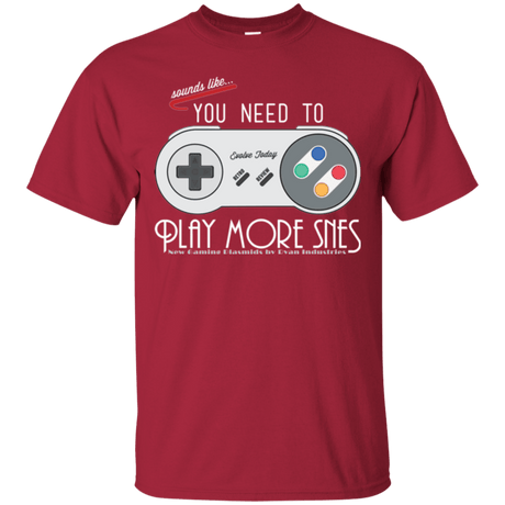 T-Shirts Cardinal / Small Evolve Today! Play More SNES T-Shirt
